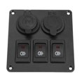 thumbnail image 2 of Marine Green Ligh Switch,Car Marine 3+2combination LED Light Switch Car Switch Panel Seamless Integration, 2 of 8