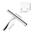 thumbnail image 2 of iMucci Stainless Steel Shower Squeegee Glass Window Squeegee Quick Drying Rubber Wiper Blade with Suction Hook Wall Mounted Squeegees Silver, 2 of 7