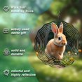 thumbnail image 2 of Serene Metal Hanging Wind Spinner - Concentric Ripple Design with Rabbit Perfect for Garden & Yard Decor Nature-Inspired Wind Chime, 2 of 6