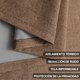 thumbnail image 5 of Lino Cortinas Blackout con Aislamiento Térmico, 100% Blackout y Ojal Superior Cortina para Recámara y Ventana de Sala, Capa Trasera de Revestimiento Gris, 2 Paneles, 140 x 275 cm, Marrón, 5 of 14