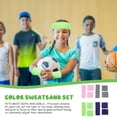thumbnail image 1 of OULII 4 Ensembles de Bandeaux de Sport en Couleur Rose pour Baseball, 1 of 5
