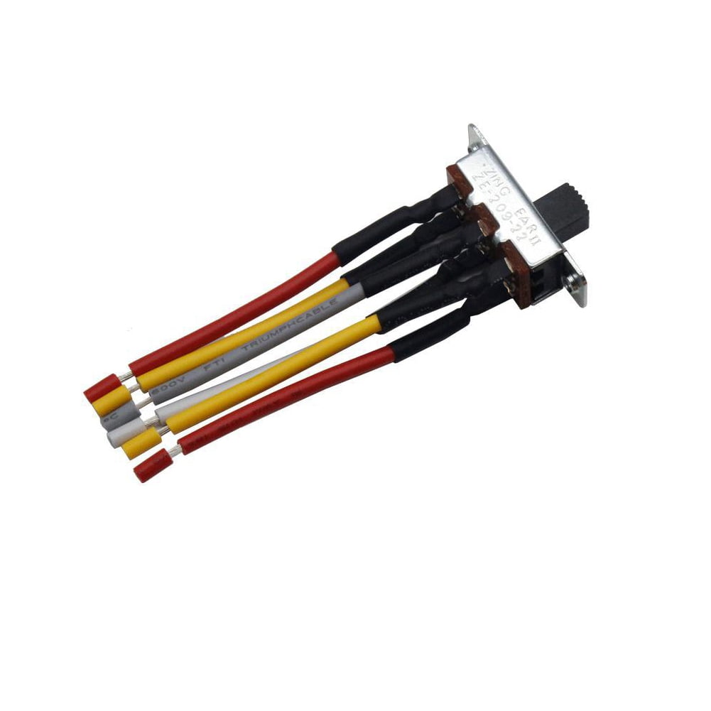 ZE-209-22 6 Pin Toggle Switch with Wire Replaces SL13B for Ceiling Fan 3A 250VAC/6A 125VAC Double Pole/Double Throw Slide Switch Transfer Switch