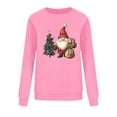 thumbnail image 4 of Makaor Holiday Sweatshirts Womens Christmas Crew Neck Tops Santa Graphic Long Sleeve Pullover Tees Fleece Cute Fall Winter Clothes, 4 of 6