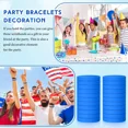 thumbnail image 4 of Liliful 50 Pcs Blue Silicone Rubber Bracelets, Blank Wristbands, 4 of 5