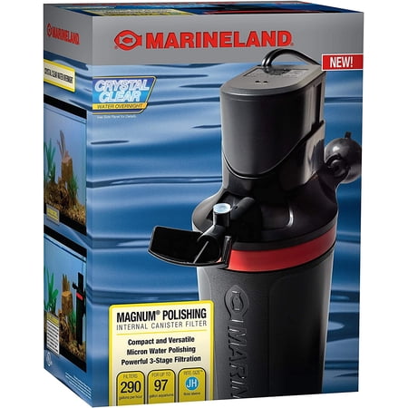 MarineLand Magnum Polishing Internal Canister Filter, For aquariums Up To 97 Gallons, 10.5 IN (ML90770)
