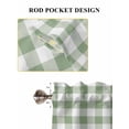 thumbnail image 7 of Sage Green Check Bedroom Curtains 63 Inches length, Modern Rustic Green Buffalo Plaid Window Treatment Curtain Drapes, Rod Pocket Curtain Panels for Living Room Kitchen, 42"x63", 2 Panels, 7 of 7