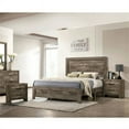 thumbnail image 2 of FOA Shoreview Rustic 3-Piece Natural Wood Bedroom Set - Queen + 2 Nightstands, 2 of 4