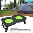 thumbnail image 4 of Tazones De Perros Elevados Plegables Con Soporte, ABS, PP, TPE, Portátil, Fácil De Limpiar, Tazones Para Perros Dobles Dobles, Para Mascotas Pequeñas Y Medianas, Suministros De, 4 of 7