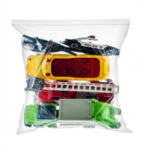 Heavy-Duty Zip & Close Storage Bags, Resealable Zipper Top, 10"x14", 4-Mil Thick,100-Pack