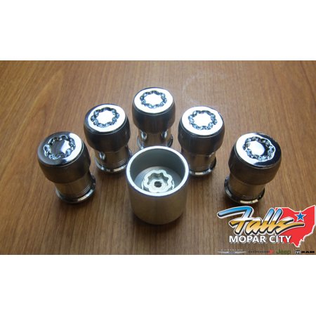 - 2018 - 2019 Jeep Wrangler JL Wheel Lock Locking Lug Nut Kit Mopar OEM