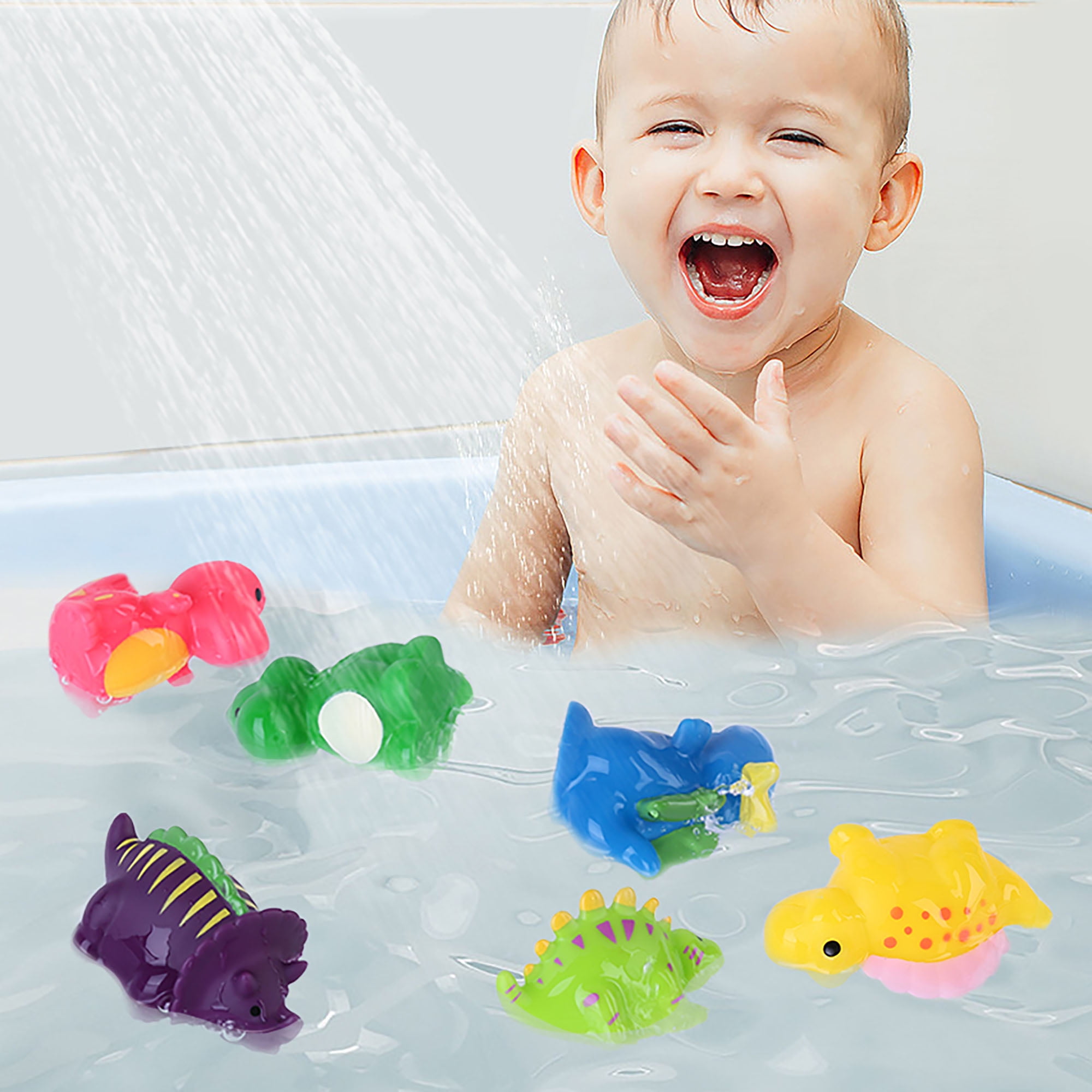 LotFancy Bath Toys for Kids Ages 1-3, Mold Free Bath Toys for Infants  Toddlers, 8PCS No Holes Ocean Sea Animal Bathtub Toys, Soft Baby Bath Tub  Toys