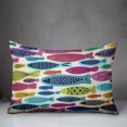 thumbnail image 2 of Creative Products Colorful School of Fish Pattern 14x20 Spun Poly Pillow, 2 of 2