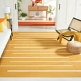 thumbnail image 2 of SAFAVIEH Montauk Oswald Geometric Striped Cotton Area Rug, Gold/Ivory, 8' x 10', 2 of 9