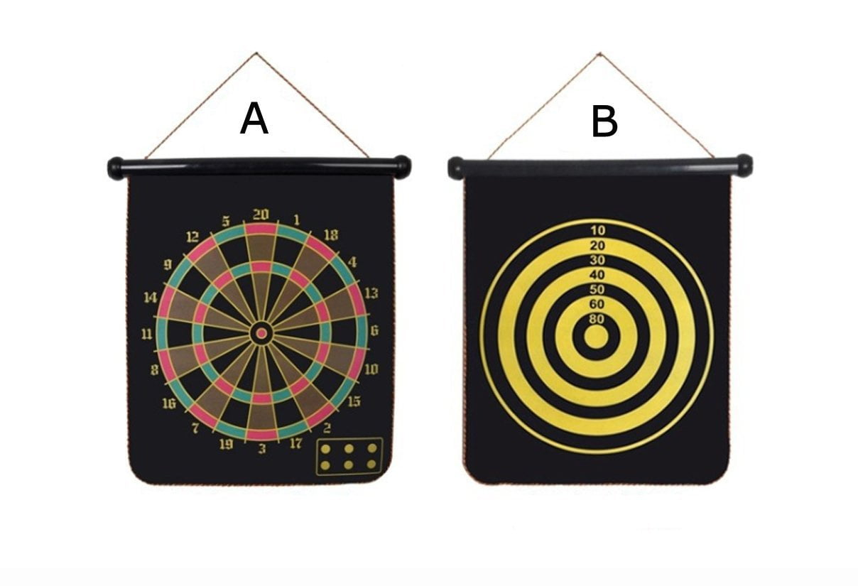 Double Sided Dart Board with 3 darts