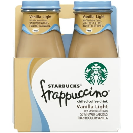 Starbucks Frappuccino Chilled Coffee, Vanilla Light, 9.5 Fl Oz, 4 Count