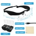 thumbnail image 2 of Magnifying Glasses Rechargeable Head Magnifier 1.5X 2.5X 3.5X 5X Headband Magnifying Glass with Light Eyeglasses Magnifier Jewelers Magnifying Glass for Close Work Crafts Reading, 2 of 7