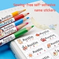 thumbnail image 2 of Etiqueta adhesiva con nombre, pegatinas personalizadas, etiquetas personalizadas impermeables, papelería escolar para niños, botella de agua, lápiz, dinosau Tan Jianjun unisex, 2 of 2