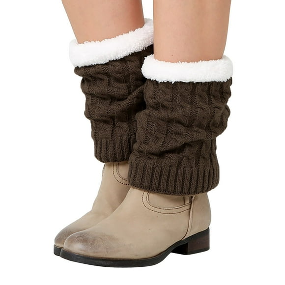 FADAACAI Fuzzy Socks for Women Knee and Leg Knitted and Thickened Wool Warm Boots and Fluffy Socks Womens Fuzzy Slipper Socks Clearance!