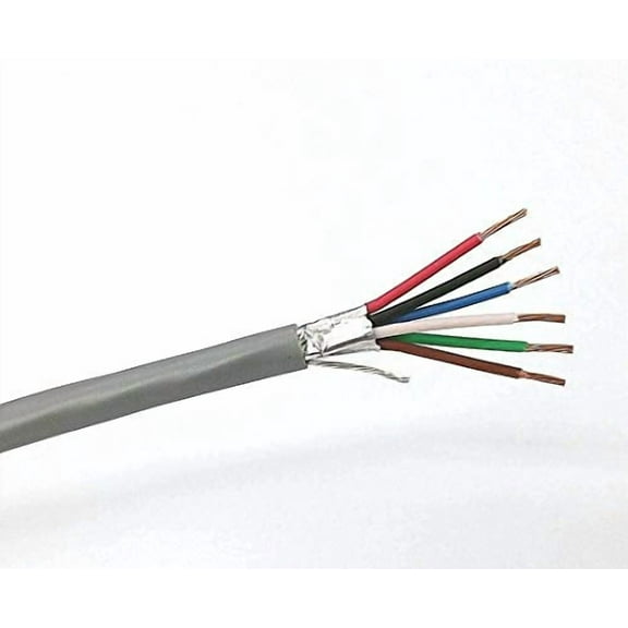3270-6 Conductor 22 Gauge Shielded Cable CMR - Made in USA! (100 ft.)