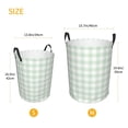 thumbnail image 2 of Laundry Basket, Light green white Checkered Waterproof Laundry Hamper with Padded Handles, Clothes Hamper for Laundry, Bedroom, Dorm, Towels, Laundry Bin Easy Storage, 2 of 6