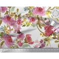 thumbnail image 3 of Soimoi Georgette Viscose Fabric Flower & Leaves Watercolor Print Fabric by the Yard 42 Inch Wide, 3 of 3