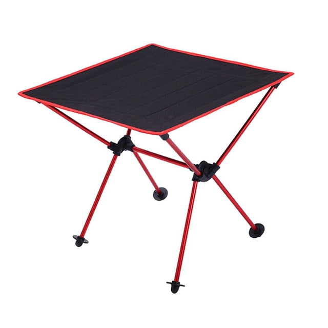 Aleación De Aluminio Plegable Plegable Para Acampar Picnic Escritorio Portátil Con Bolsa De Transporte - 4 rojo DYNWAVEMX Mesa plegable