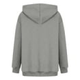 thumbnail image 4 of Ladies' Casual Fashionable Solid Color Long Sleeve Hooded Warm Shirt Loose Comfortable Hoodie Sweatshirt for Everyday Wear, 4 of 5