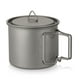 thumbnail image 2 of Tazas de titanio Copa de titanio ultraligera portátil para acampar al aire libre Tapa de agua de campo de campo , con manillable 300ml / 350ml / 450ml / 550ml / 650ml / 750ml, 2 of 7