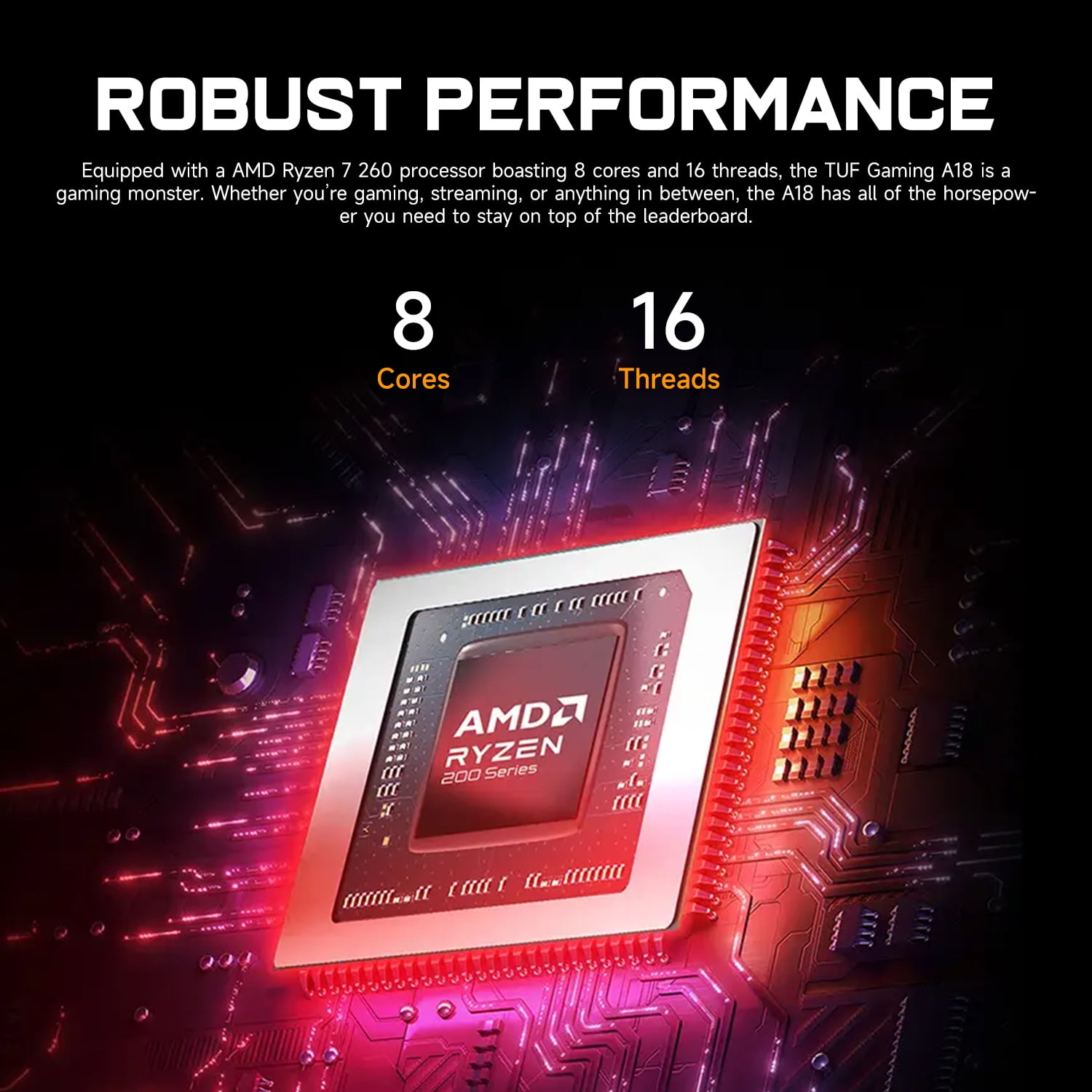 Asus Tuf A18 Rtx 5070 Gaming Laptop, 18" Wqxga 240Hz, Amd Ryzen 7 260 Processor, 16gb Ram, 1tb Ssd, Windows 11 Home