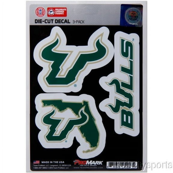 Fanmats, University of South Florida Decal 3-pk