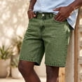 thumbnail image 3 of Yievot Denim Shorts for Men Button Straight Leg Knee Length Jean Shorts Daily Street Summer Vacation Shorts, 3 of 6