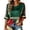 Dark Green, variant on Mexico 2026 Soccer Cup Fan Jersey for Women, Round Neck Three-Quarter Sleeve T-Shirt with Vintage Floral & Letter Print, Breathable Casual Sports Tee Pullover Top, 1 PC Red M