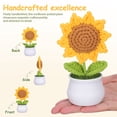 thumbnail image 4 of WEUVEB Artificial Crochet Sunflower Woolen Yarn Desk Decoration 1Pack, 4 of 8