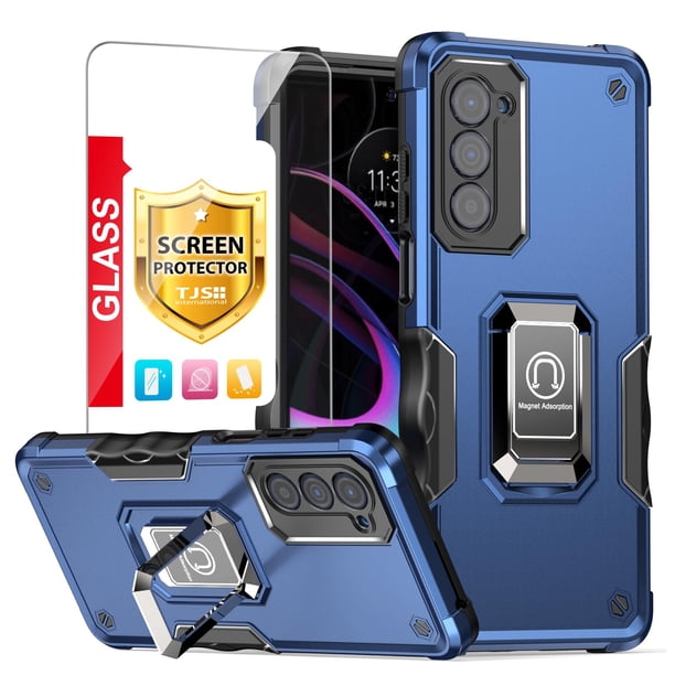 Funda TJS para Motorola Moto Edge 2021 con cristal templado