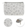 thumbnail image 4 of Bolsas de maquillaje planas rectangulares duraderas de corazones únicos 1 Pc para viajar, color gris, poliéster, 4 of 5