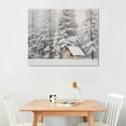 thumbnail image 3 of COMIO  Winter Snowy Forest Prints Snow Covered Pine Trees Prints Posters Wall Art Canvas Painting for Artwork Bedroom Home Christmas Decor with Inner Frame, 3 of 5