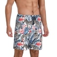 thumbnail image 2 of Sikiie Flamingo And Zebra Mens Pajama Shorts, Lightweight Lounge Pant with Pockets Soft Sleep Pj Shorts for Men3X-Large, 2 of 6