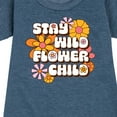 thumbnail image 3 of Instant Message - Stay Wild Flower Child - Toddler & Youth Girls Fleece Dress, 3 of 6