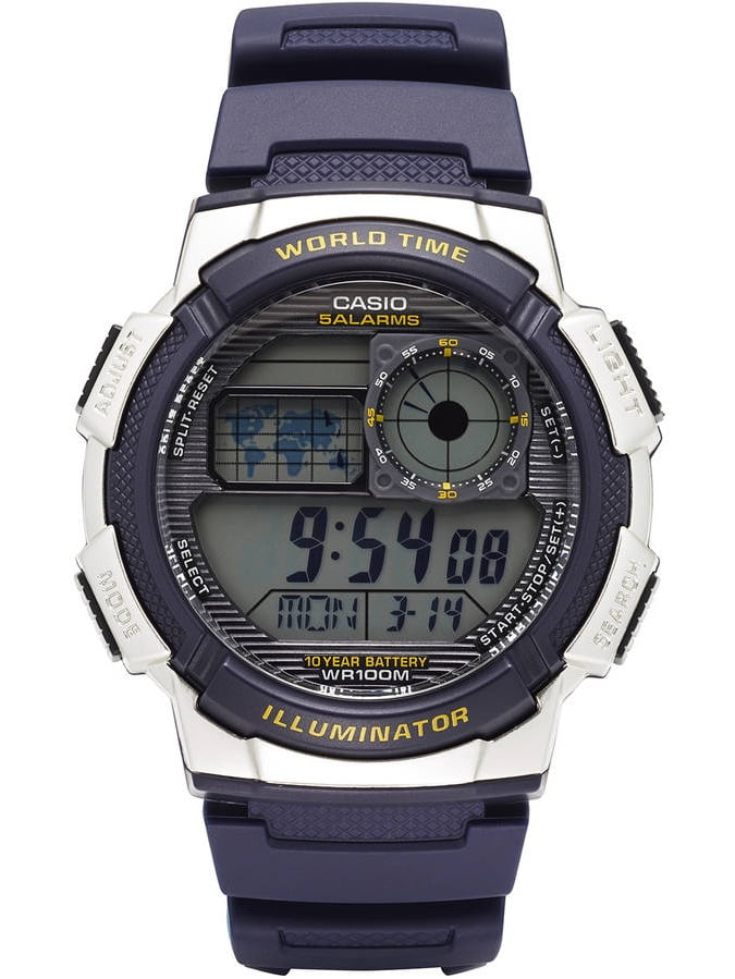 casio men's blue watch