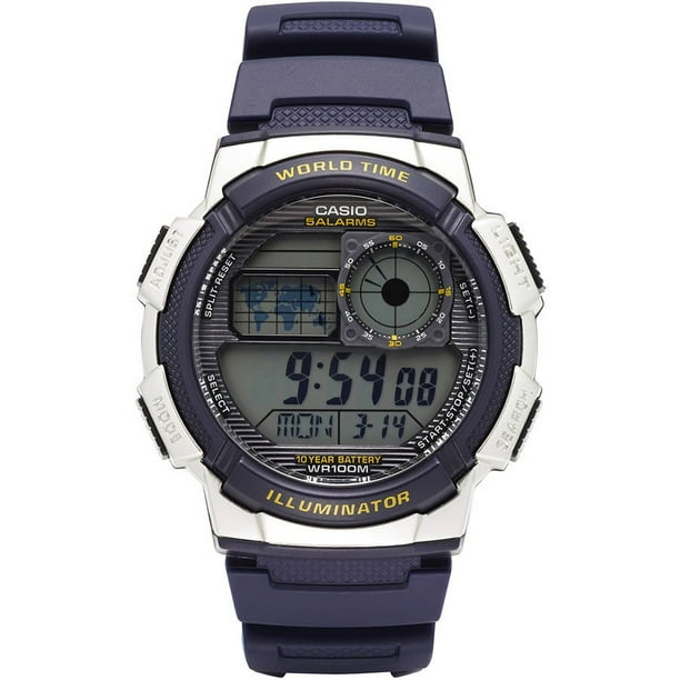 casio men's blue watch