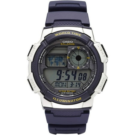 Men's World Time Watch, Blue, AE1000W-2AVCF (Best World Time Watches)