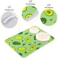 thumbnail image 4 of SKYSONIC Avocado Pattern Green Fruits Dish Drying Mat Kitchen Drying Pad Dish Draining Mat Dish Rack Drainer Pad 16 x 18, 4 of 6