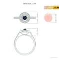 thumbnail image 5 of ANGARA Natural Vintage Style Sapphire Halo Ring with Milgrain Detailing in 14K White Gold for Women (Size-3.5mm) | September Birthstone, Anniversary, Jewelry Gift for Women | Natural Sapphire Ring, 5 of 9
