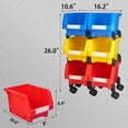 thumbnail image 3 of AERCANA Warehouse Plastic Storage containers of Large Size & Capacity, Sturdy, Durable Stackable Storage Bins for storage solutions, 3 of 6