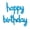 Blue, variant on 16" happy birthday Backdrop Balloon Banner