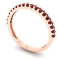thumbnail image 2 of 0.29 ct Brilliant Princess Cut Natural Garnet 14k Rose Gold Stackable Band SZ 7.5, 2 of 6