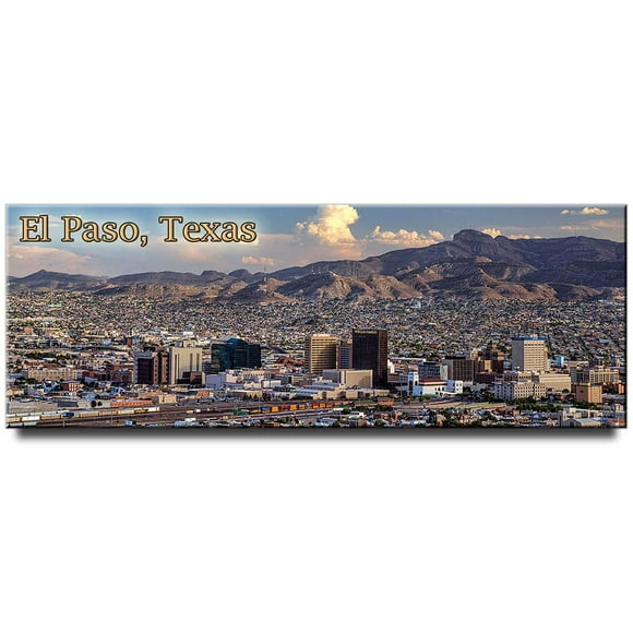 El Paso Panoramic Fridge Magnet Texas Travel Souvenir