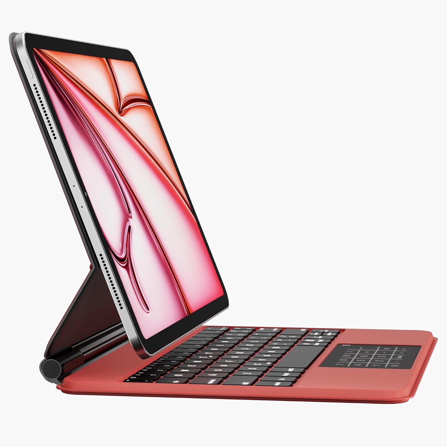 edaiser Wireless Magic Keyboard Case + Magnetic Cover Compatible with Apple iPad Air 11 inch (M3/M2) 2025, iPad Air (5th/4th), iPad Pro 11-inch (4th-1st) Gen, Red