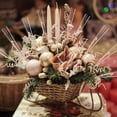 thumbnail image 6 of 16 Pcs Christmas Tree Picks and Sprays,Champagne Gold Glitter Curly Branches,13.78 Inches Long Aritificial Stems Ornaments,Bride Pearl Bouquet Decorative Sticks,Sparkling Wedding Scenery Decoration, 6 of 6
