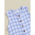 thumbnail image 5 of FEORJGP Toddler Baby Boys One-piece Rompers 0 3M 6M 12M 18M Infant Summer Casual Tank Jumpsuits Short Sleeve Crew Neck Bodysuits Vintage Plaid Print Boy Fashion Cute Simply Clothes for Daily, 5 of 6